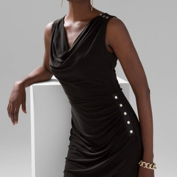 White House Black Market Dresses & Skirts - White House Black Market Asymmetrical Black Dress